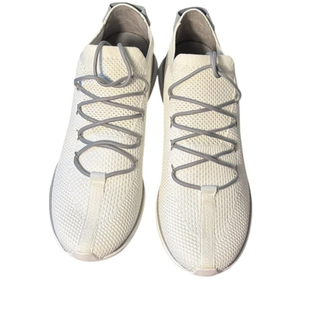 Eileen Fisher White Knit Lace-Up Sneakers For Women